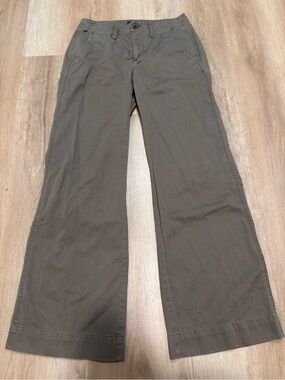 Lauren Ralph Lauren Women Wide-Leg Chino Pants in Olive size 4